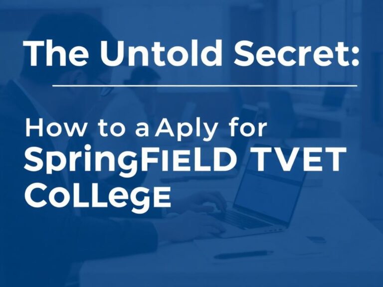 The Untold Secret: How to Apply for Springfield TVET College Online—A Step-By-Step Guide to Skip the Stress & Start Your Dream Career